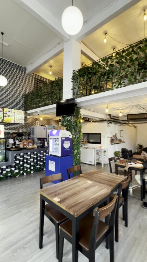 Ground floor with the bar and ivy mezzanine