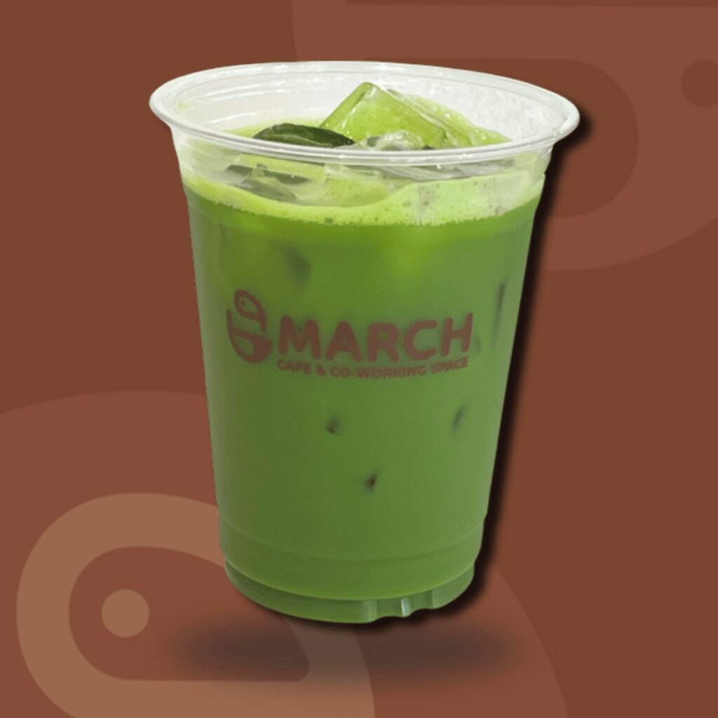 Matcha with coconut water
