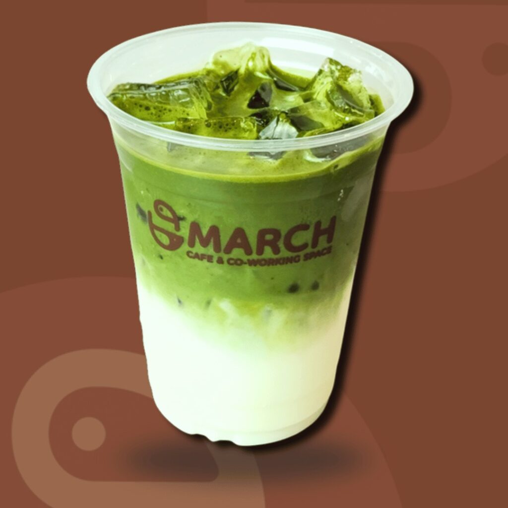Iced matcha latte
